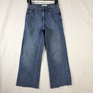 Garage Wideleg denim jeans raw hem